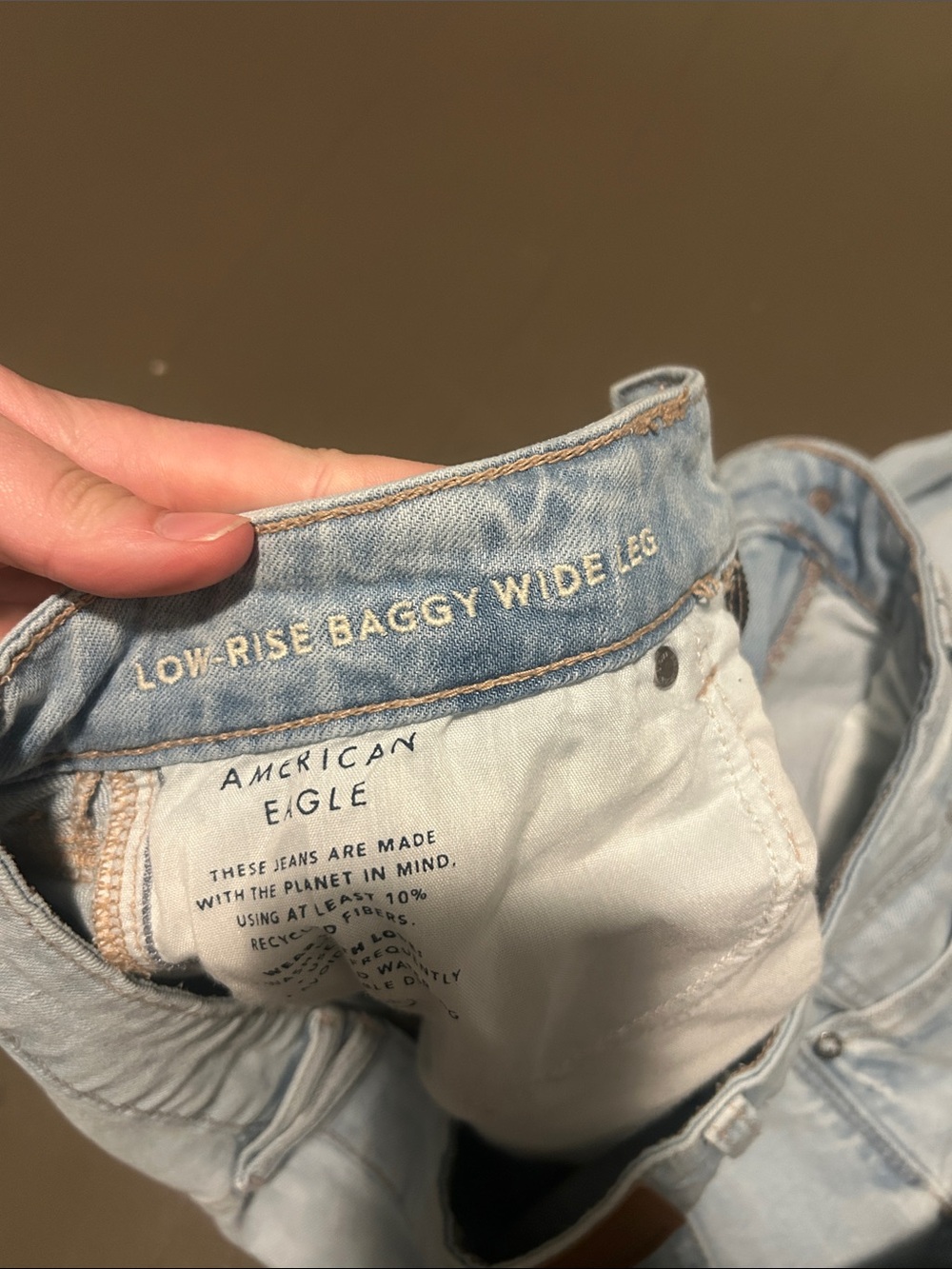 American Eagle Low Rise Baggy Wide Leg Size 4 - Picture 2 of 2